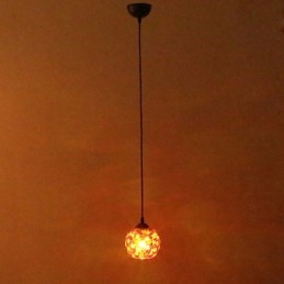 Luminária pendente de metal com pintura contemporânea moderna