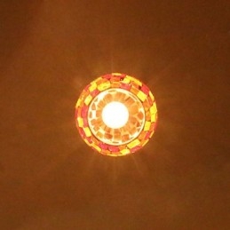 Luminária pendente de metal com pintura contemporânea moderna