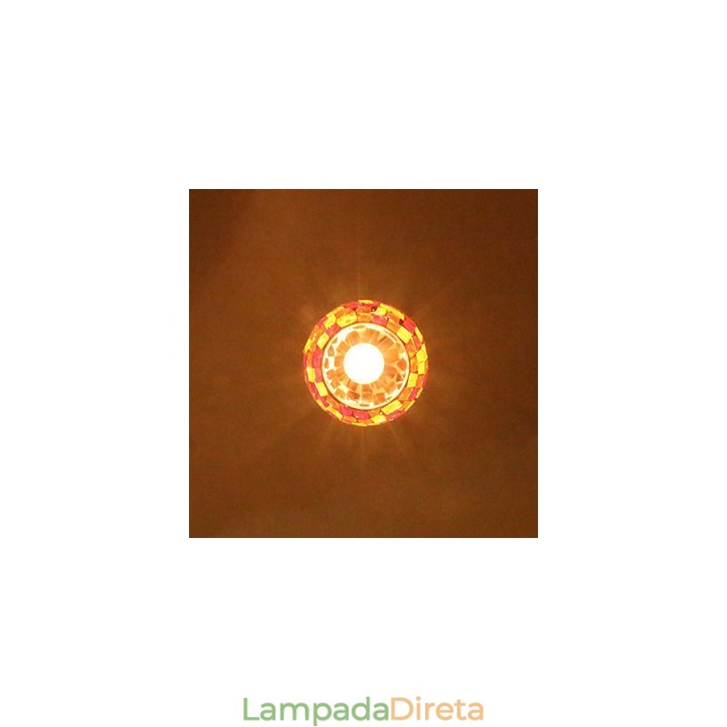 Luminária pendente de metal com pintura contemporânea moderna