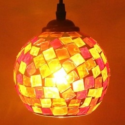 Luminária pendente de metal com pintura contemporânea moderna