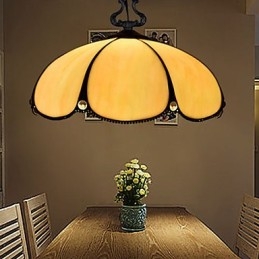 Lustre de vidro colorido de artes criativas rurais europeias que restauram formas antigas de luz de lâmpada