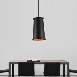 Luminária pendente de metal com design retrô