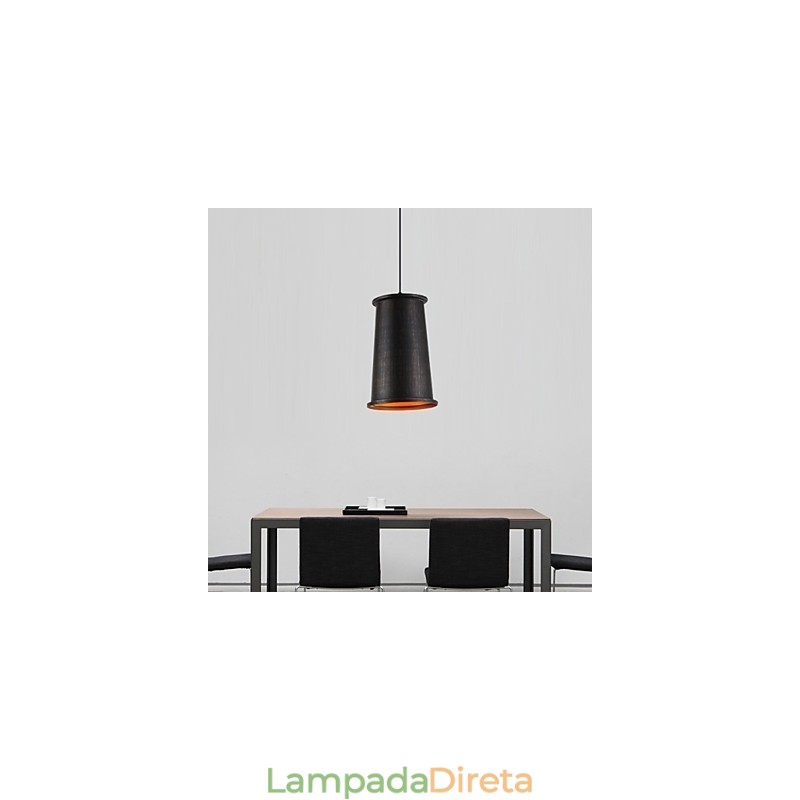 Luminária pendente de metal com design retrô