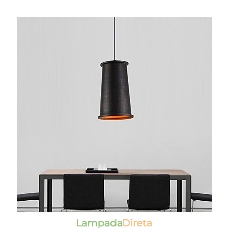 Luminária pendente de metal com design retrô Luminária pendente de metal com design retrô