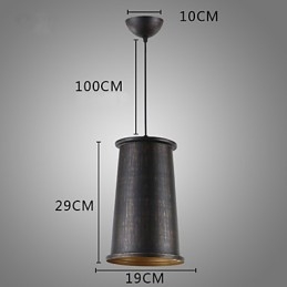 Luminária pendente de metal com design retrô