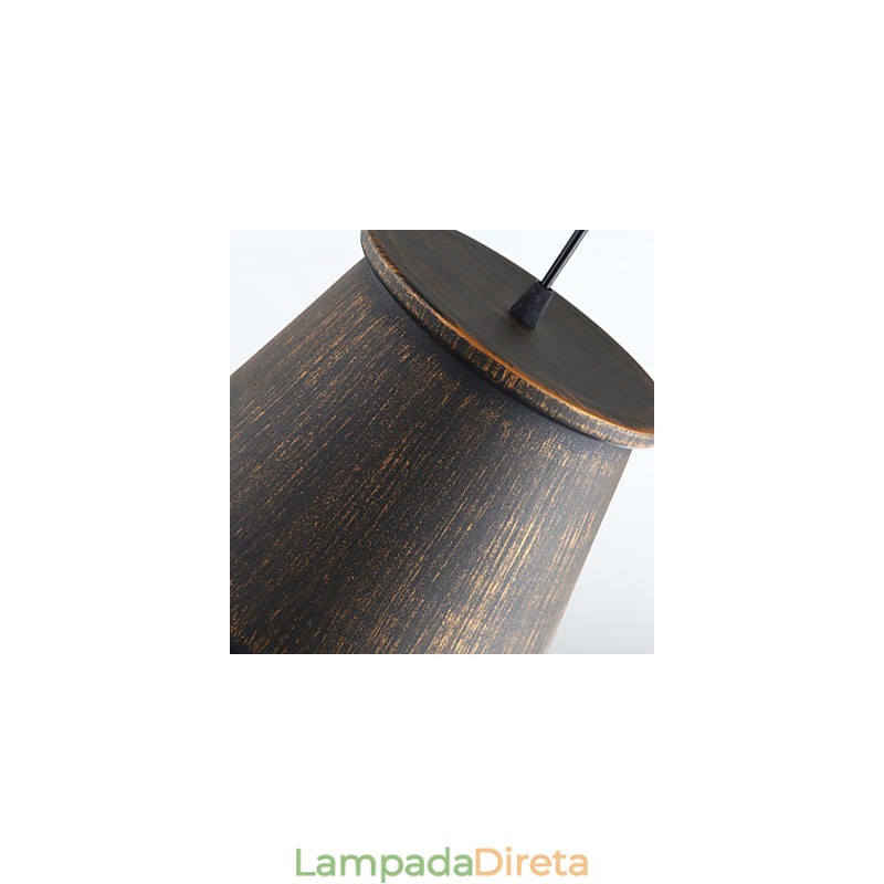 Luminária pendente de metal com design retrô