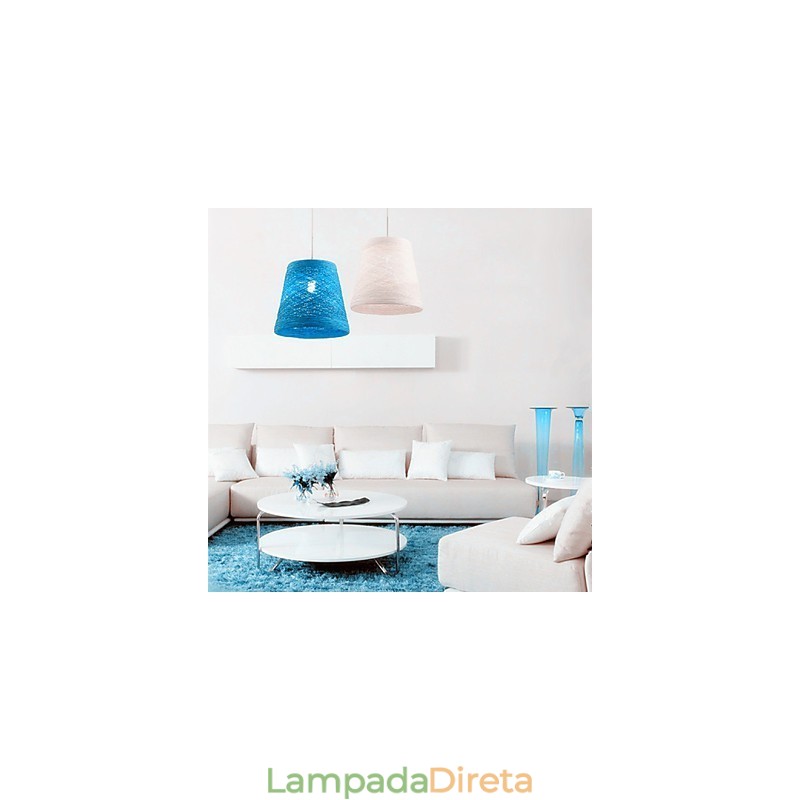 Lâmpada de teto suspensa de cabeça única moderna Rural Cany Art Woven Rattan