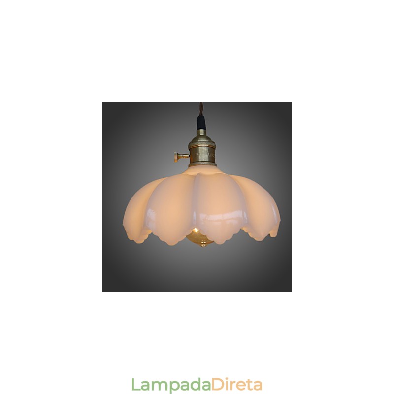 Retro Lighting Lights Luz Pendente De Vidro