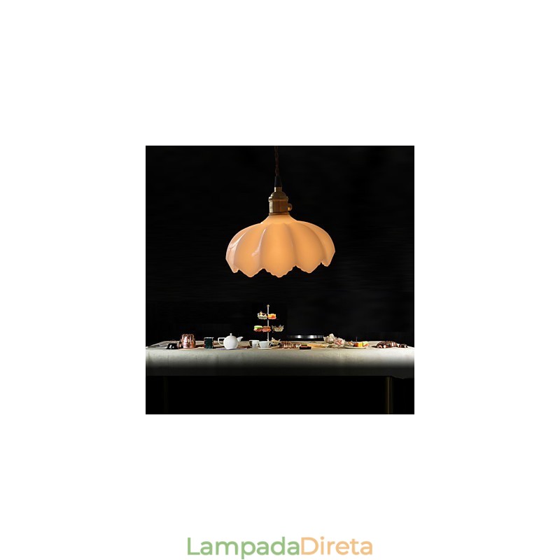 Retro Lighting Lights Luz Pendente De Vidro