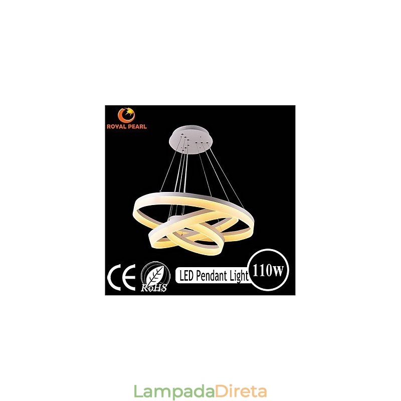 Venda quente cor branca acrílico moderno pendurado luz 130W