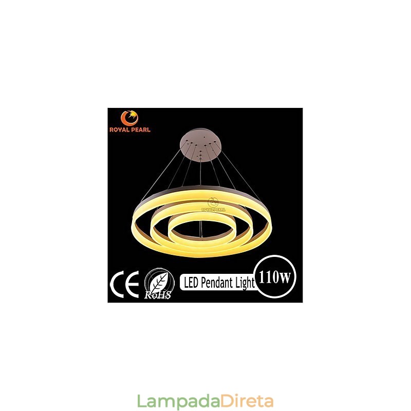 Venda quente cor branca acrílico moderno pendurado luz 130W