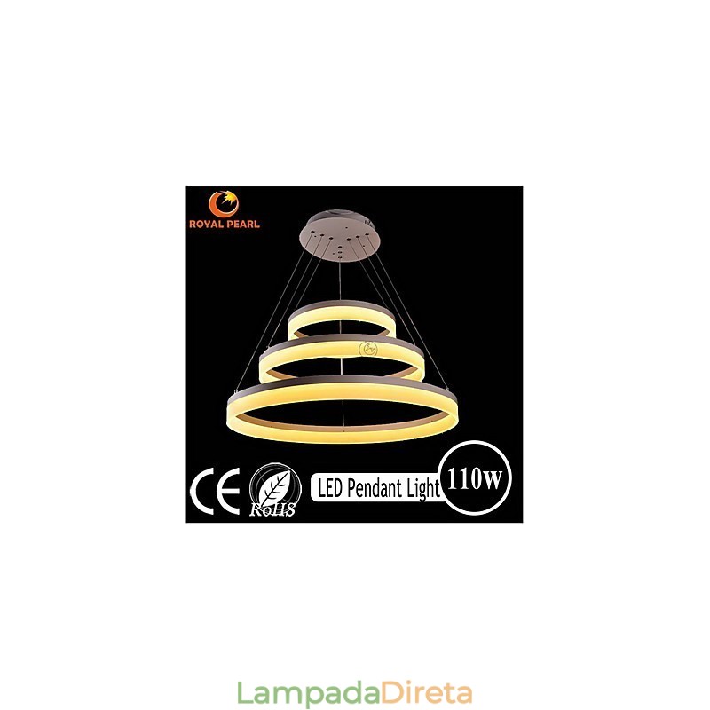Venda quente cor branca acrílico moderno pendurado luz 130W