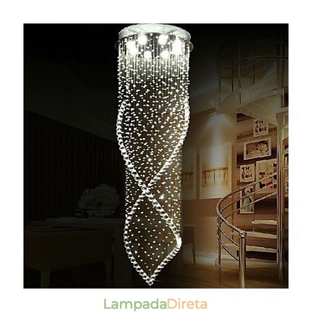 Lustre de cristal, luminárias pendentes, luminárias de teto suspensas com cristal K9 transparente e dossel prateado Lustre de cristal, luminárias pendentes, luminárias de teto suspensas com cristal K9 transparente e dossel prateado