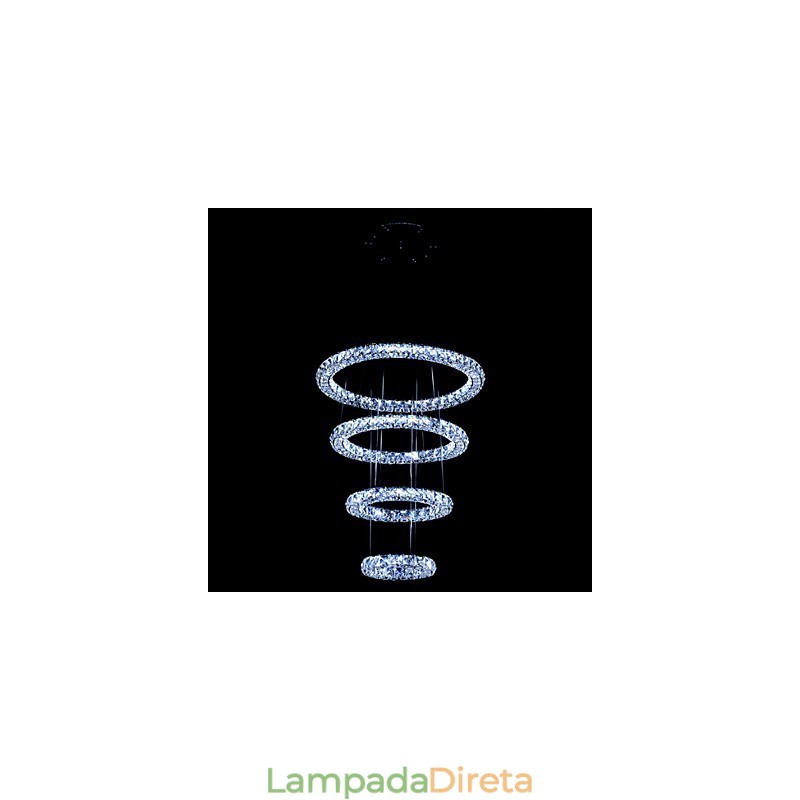 Luminária pendente de anel de cristal, lustre de teto moderno, luminárias de iluminação com