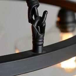 Tradicional Clássico Vintage Retro Lanterna Country Mini Estilo Pintura Metal Pingente Luz Jantar