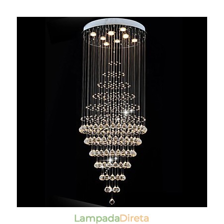 Lustre de cristal moderno, luminária pendente, luminária de teto com 8 lâmpadas H180CM Lustre de cristal moderno, luminária pendente, luminária de teto com 8 lâmpadas H180CM