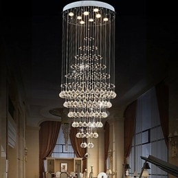 Lustre de cristal moderno, luminária pendente, luminária de teto com 8 lâmpadas H180CM