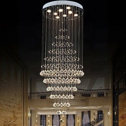 Lustre de cristal moderno, luminária pendente, luminária de teto com 8 lâmpadas H180CM