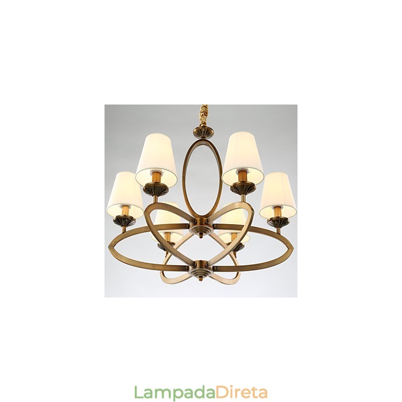 Lustre de metal galvanizado estilo vintage rústico Lodge Mini