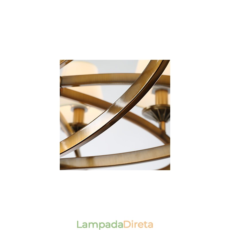 Lustre de metal galvanizado estilo vintage rústico Lodge Mini