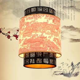 Lustre de cabeça única para refeições Archaizes Teahouse Lâmpada pequena Droplight