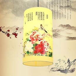 Lustre de cabeça única para refeições Archaizes Teahouse Lâmpada pequena Droplight