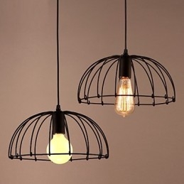 Luminária pendente de metal com design retrô
