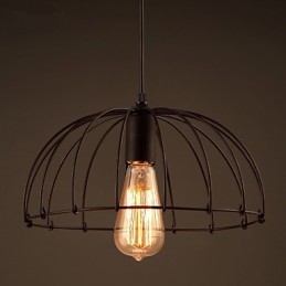 Luminária pendente de metal com design retrô