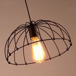 Luminária pendente de metal com design retrô