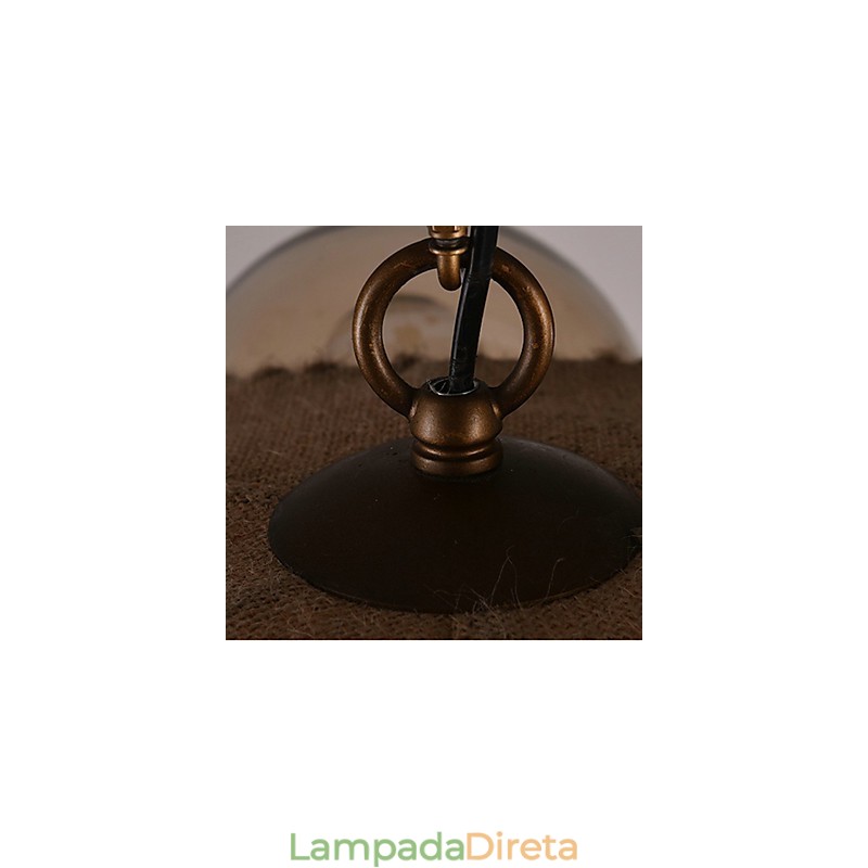 Candelabro de metal com pintura country, luminária pendente, quarto