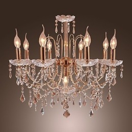 Lustre de Cristal Elegante com 9 Luzes