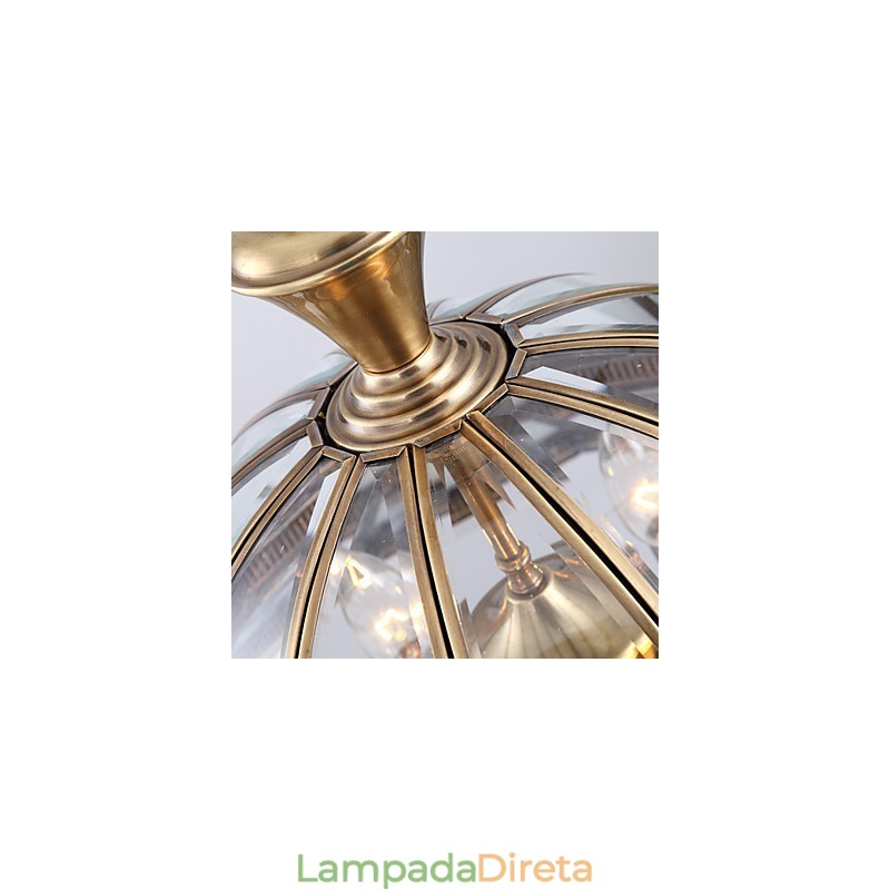 Luminárias pendentes Cristal Mini Estilo Tradicional Clássico Metal