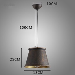 Luminária pendente de metal com design retrô