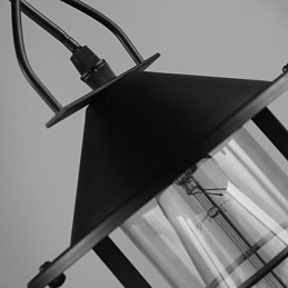 Luminária pendente de metal com pintura country vintage para garagem