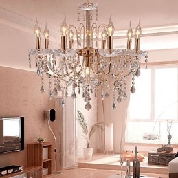 Lustre de Cristal Elegante com 9 Luzes