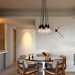 Casa moderna 7 cabeça Edison lâmpada luz loft bola de vidro pingente luz