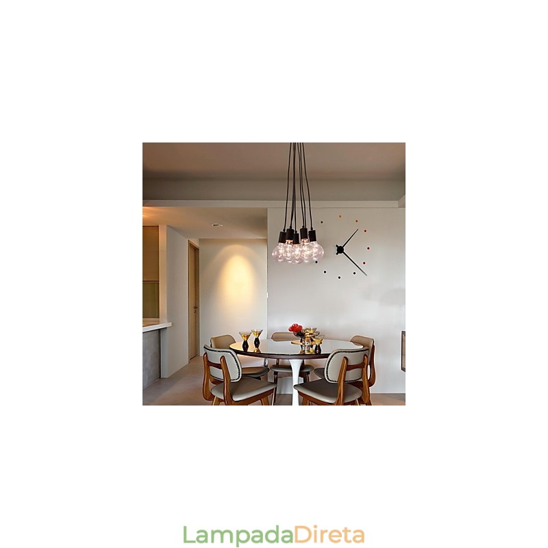 Casa moderna 7 cabeça Edison lâmpada luz loft bola de vidro pingente luz