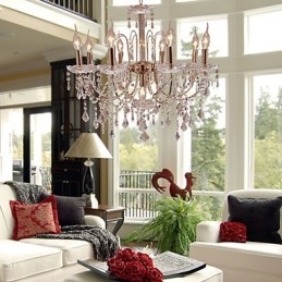 Lustre de Cristal Elegante com 9 Luzes