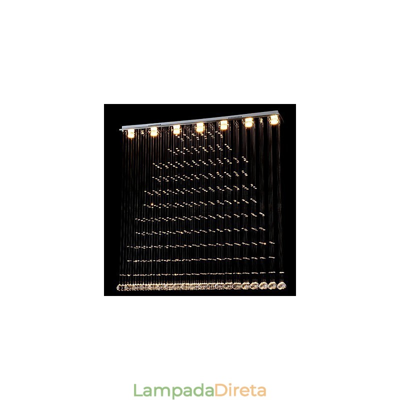 Luminária pendente de cristal K9, lustre de fio suspenso, iluminação de teto, luz para café interno