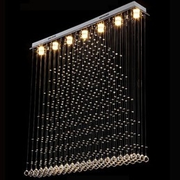 Luminária pendente de cristal K9, lustre de fio suspenso, iluminação de teto, luz para café interno