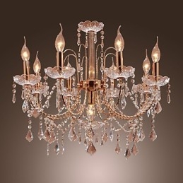 Lustre de Cristal Elegante com 9 Luzes