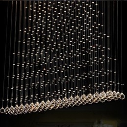 Luminária pendente de cristal K9, lustre de fio suspenso, iluminação de teto, luz para café interno