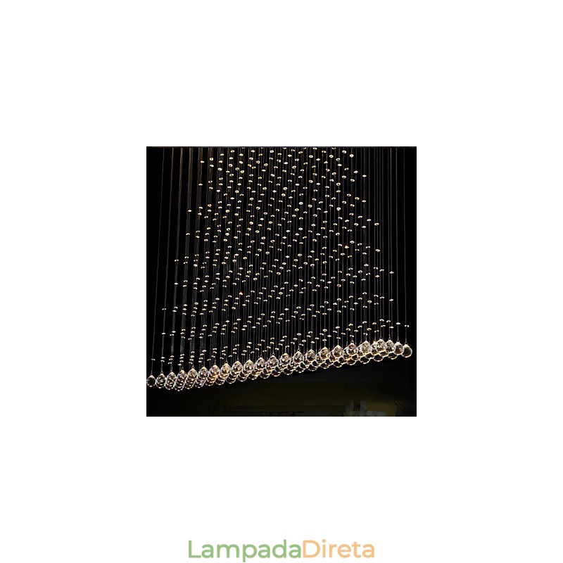 Luminária pendente de cristal K9, lustre de fio suspenso, iluminação de teto, luz para café interno