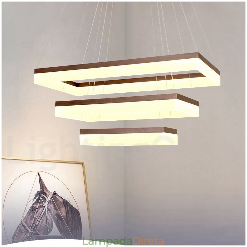 Wi Fi Smart Dimmable 3 Camadas Moderno Estilo Contemporâneo Casa Pendente Luz