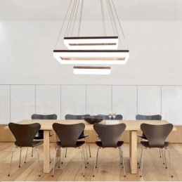 Wi Fi Smart Dimmable 3 Camadas Moderno Estilo Contemporâneo Casa Pendente Luz