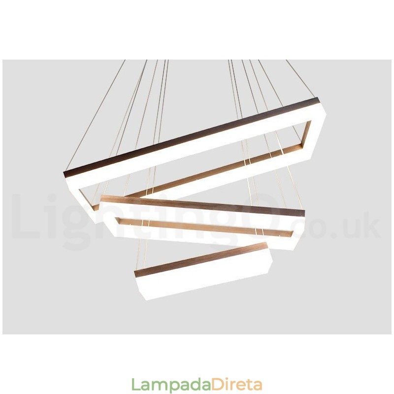 Wi Fi Smart Dimmable 3 Camadas Moderno Estilo Contemporâneo Casa Pendente Luz