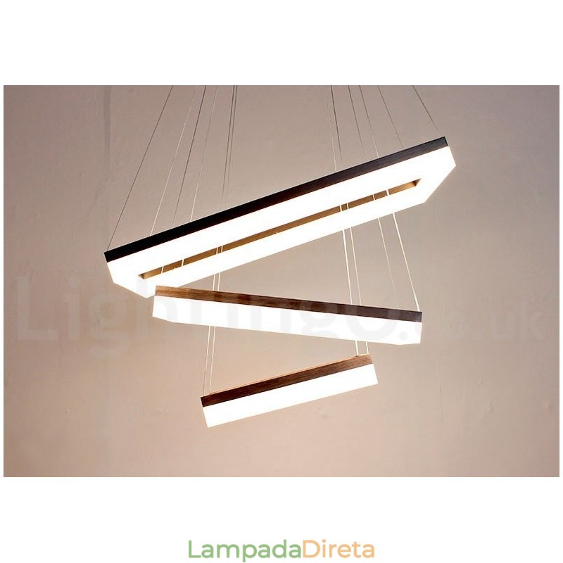 Wi Fi Smart Dimmable 3 Camadas Moderno Estilo Contemporâneo Casa Pendente Luz
