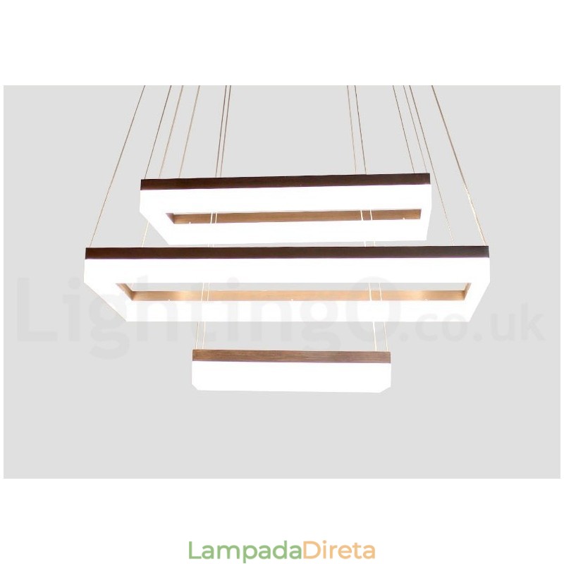 Wi Fi Smart Dimmable 3 Camadas Moderno Estilo Contemporâneo Casa Pendente Luz