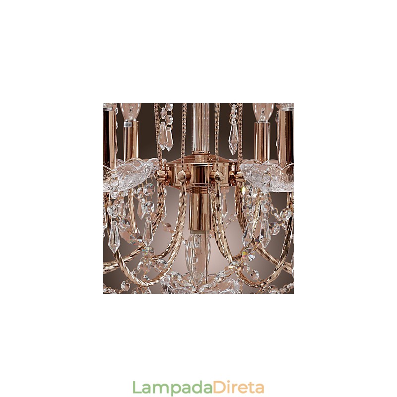 Lustre de Cristal Elegante com 9 Luzes