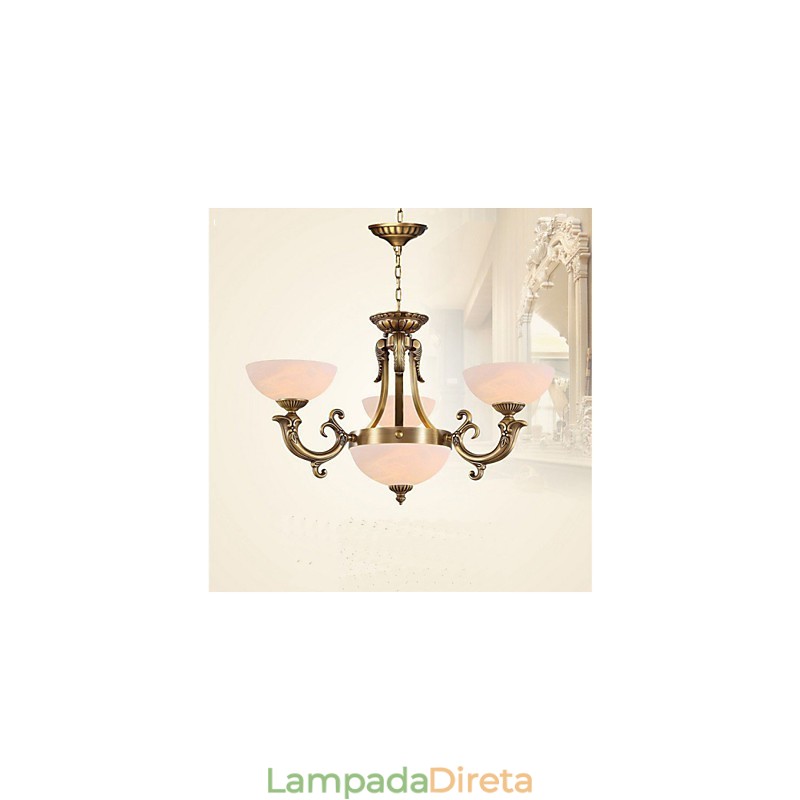 Jane Marble iluminação Art Copper Lamp